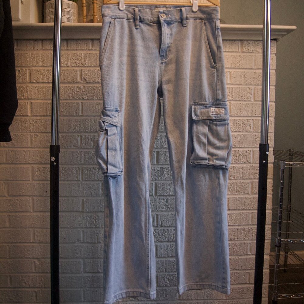 PacSun Men's Blue Cargo Jeans